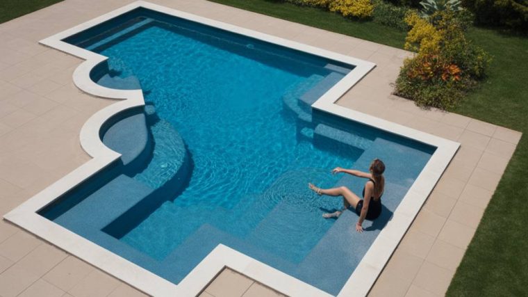 Ideas for modern geometric pool shapes that wow