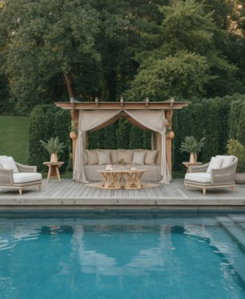 How to design a year-round poolside wellness retreat for luxury outdoor living