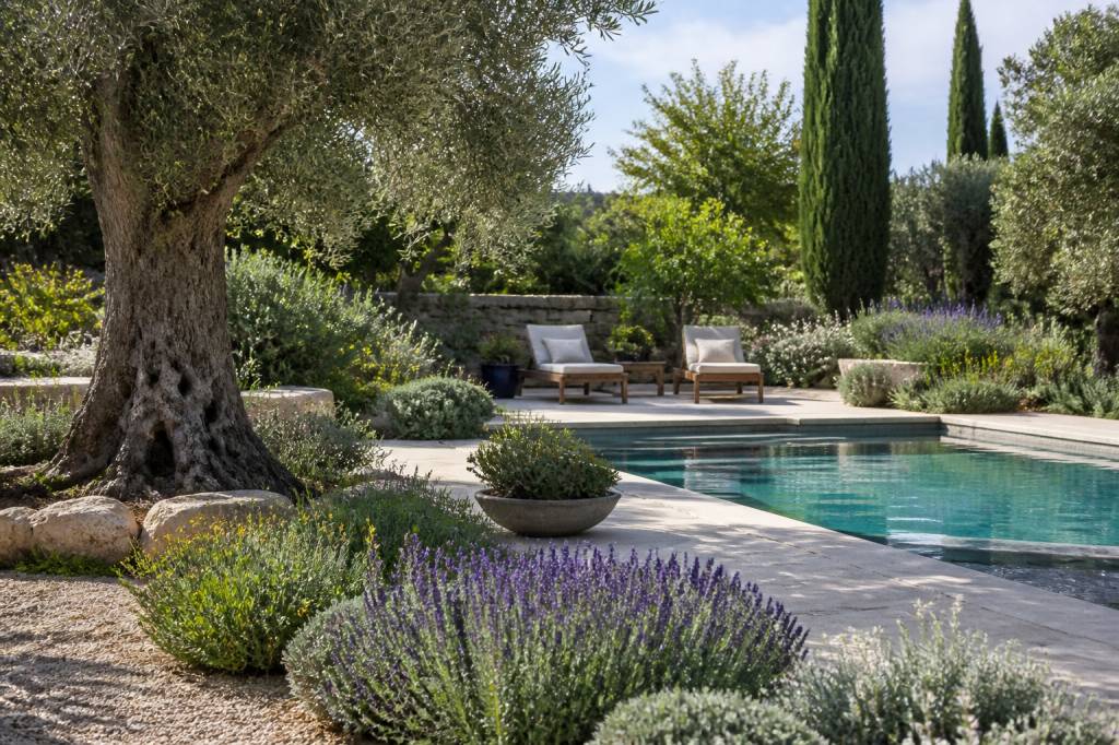 How to design a drought-resistant Mediterranean pool garden for sustainable luxury outdoor living